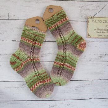 　冷え取りソックス ショートタイプ　Opal Sweet & Spicy 6755 Spice