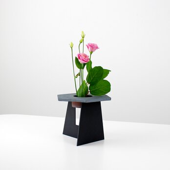 MYK：KENZAN - SHO  150 （takaku セット）【瓦】【花瓶】【花器】【フラワーベース】【剣山】【生け花】の画像