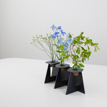 MYK：KENZAN - SHO  105（セット）【瓦】【花瓶】【花器】【フラワーベース】【剣山】【生け花】の画像