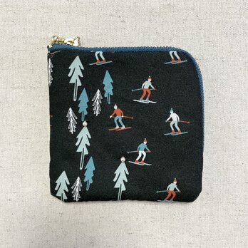 【送料無料】コインケース　キーケース　お薬ポーチ　スキーの風景