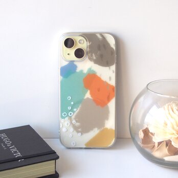 ＜Androidハード＞クリアスマホケース【水彩アースカラー】の画像
