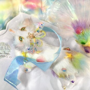 竜宮ノ狐～乙姫狐 完全オリジナル きつね 狐 羊毛フェルト アートドールの画像
