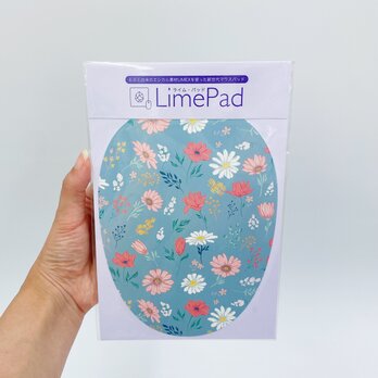 【マウスパッド】グレイッシュ マーガレット ミモザ 小花 防水 薄い サステナブルグッズ PCグッズ 白 ピンクの画像