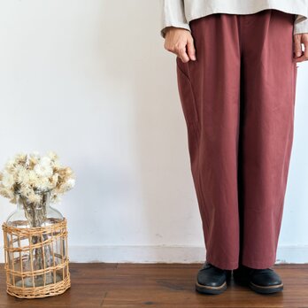 double colour carpenter pants (plum)の画像