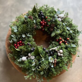 ♦受注制作♦ 森のクリスマスⅢ  ~山帰来の赤い実とモミの画像