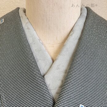 綿ジャガード織の半衿  柔らか小町鼠色の画像
