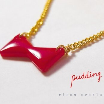 ribon　necklace〈red〉の画像