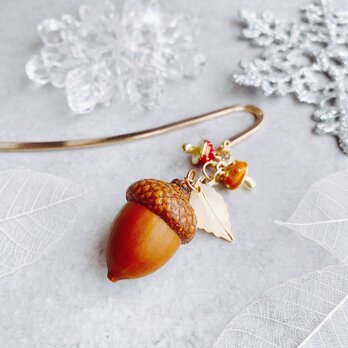 北海道どんぐりのブックマーカー Acorn  きのこ　しおり  クリスマスギフトの画像