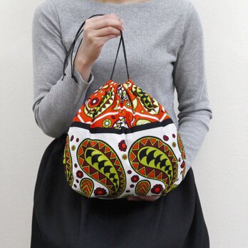 かごバッグ用 インナーバッグ（内袋）巾着袋 バスケット サイザルバッグ