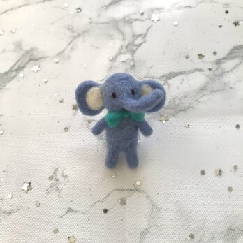 【ブローチ】ゾウさんのブローチの画像