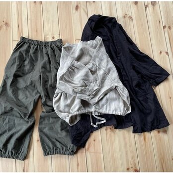 セットSALE！　秋のお出かけセット　パンツ、ブラウス、カーディガンセットの画像