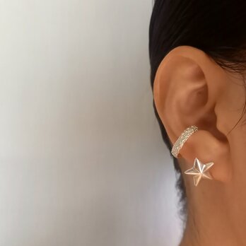 Utoka ☆ silver  星 x星明かり  イヤーカフ cの画像