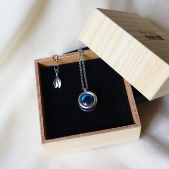 NEW【信楽焼】至高の蒼玉　ネックレス　蒼玉シリーズ　陶器　伝統工芸　陶器婚　ハレの日の画像