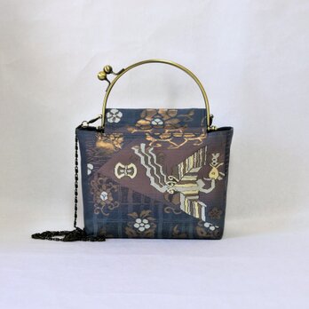 着物リメイク　ポーチフレームのショルダーバッグ