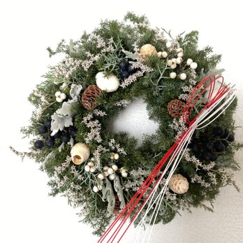 【10％OFF】ホワイトクリスマスリース2の画像