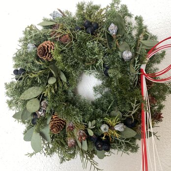 【10％OFF】ナチュラルなクリスマスリース3の画像