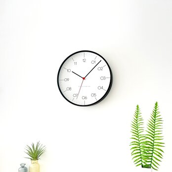 KATOMOKU plywood clock 24 ブラック km-150BKS 掛け時計 木製 曲げわっぱの画像