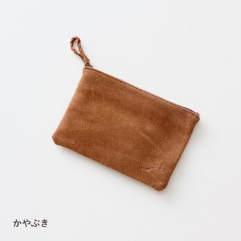 【ジビエ鹿革・ジビエレザー】ENISICA トモシカポーチM 茅葺 キャメル 本革の画像