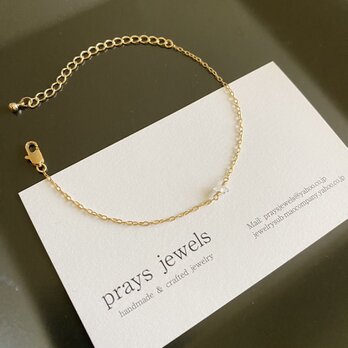 Herkimer,NewYork,USA  Bracelet 華奢シンプルNYハーキマーチェーンブレスレットCの画像