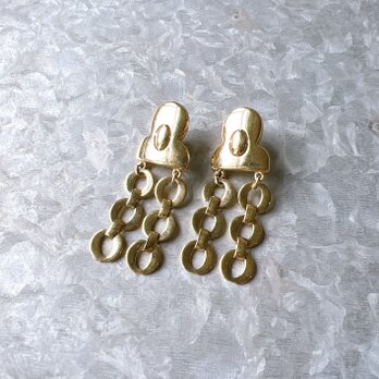 YT34-【 TRIFARI 】クラウントリファリ・ヴィンテージイヤリング1960s Gold-tone earringsの画像