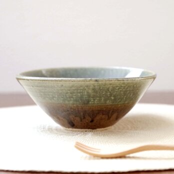 織部と黒茶のかけ分けボウル ＊ 1の画像