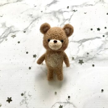 【ブローチ】ミニくまちゃんのブローチの画像