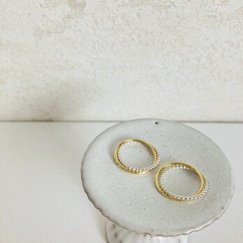 【受注生産】Beaded Layered Ring | シルバー925・真鍮