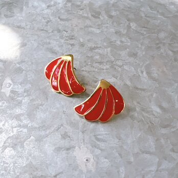 PM50-【 Monet 】モネ・ヴィンテージピアス 1970〜80s Red enamel paintedの画像