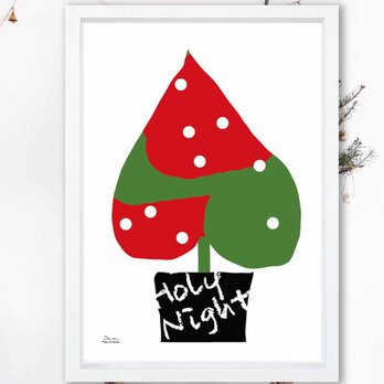 Holy Night クリスマス　送料無料　イラスト　アート　ポスター　アートポスター　A4　  アート/sei検索　3223の画像