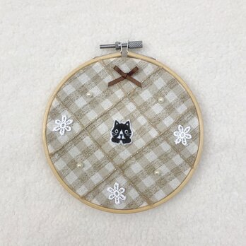 ベージュっこシリーズ チェックメルティ刺繍枠 中の画像