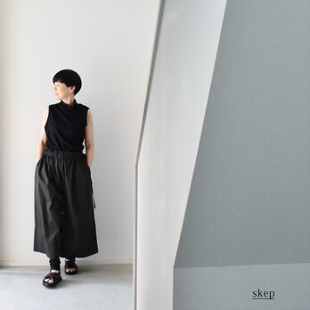 ワイドパンツ（ショート）：グレーの画像