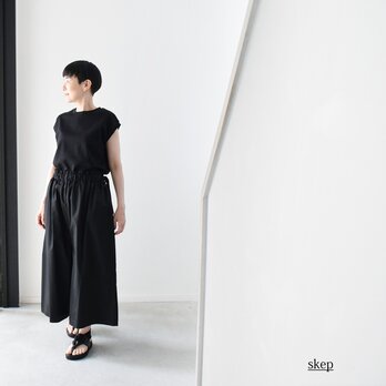 ワイドパンツ（ショート）：黒