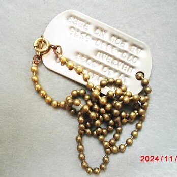 打刻込 【ベトナム戦争 】米軍実物品 / チェーン50㎝ + 認識票 　各1の画像