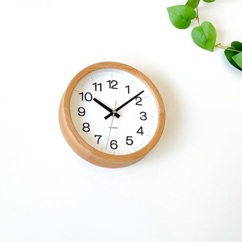 KATOMOKU muku clock 16 オーク km-108OA 掛け時計 木製 小さいの画像