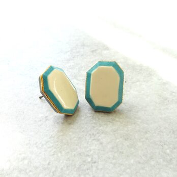 jewel cut classical ピアス/イヤリング（白）の画像