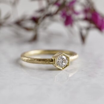 K18 Diamond hexagon ring [R104K18]の画像