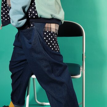 サルエル風デニムパンツ♡わんウォッシュの画像