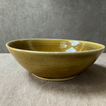 黄瀬戸釉平鉢の画像