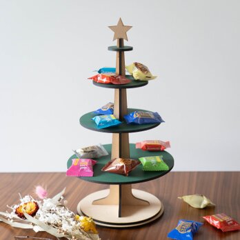 クリスマスツリーの小物棚の画像