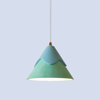 青と緑のコーンペンダントランプ Rei Lampの画像