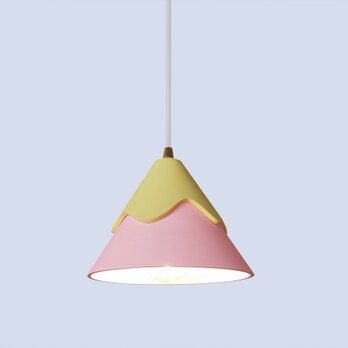 黄とピンクの夕焼けペンダントランプ Rei Lampの画像