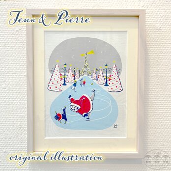 【原画】パリで楽しむクリスマス【ジャンとピエールの世界旅行】の画像