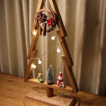 アンティーク仕上げ　木製クリスマスツリー（７０サイズ）