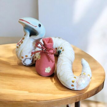 ◎巳（ヘビ）水色　カラフルタイプの画像