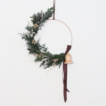 季節のリース　クリスマスフープリース3の画像