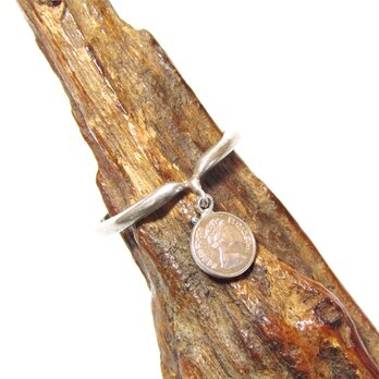 Vintage Silver 925 Drop Coin Ringの画像