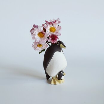 親子ペンギン（小） / 花器　花瓶の画像