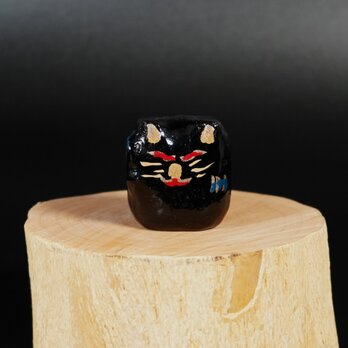 Makie Maneki Neko-Blak Cat  005      (蒔絵　招き猫　黒猫)の画像