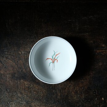 カラフルな葱が可愛い◆有田焼　野菜文色絵深皿　弥左衛門窯　暮らしに　和食器　古民家　工芸品　現代品の画像