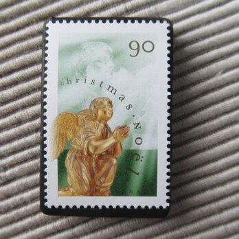 カナダ　クリスマス切手ブローチ10201